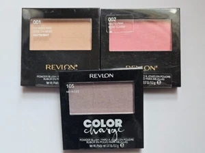 Revlon Pressed Powder Blush w Brush Buildable Cheek Color Compact Shade Choice - Picture 1 of 4