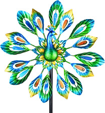 Wind Spinner Metal Windmill for Outdoor Yard with Stable Stakes Garden Decoratio