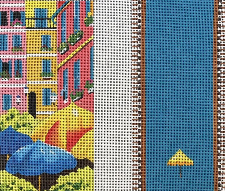 Needlepoint Handpainted Colors of Praise Italian Quarters Eyeglass Case 9x7 - Image 1 of 1