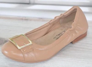 New WALKING CRADLES Women's TARA Leather Flat Loafers Shoes Size 6 NUDE ACACIA - Picture 1 of 7