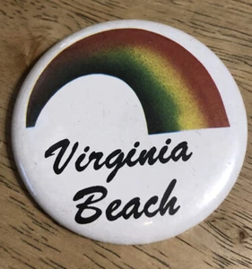 Vintage VIRGINIA BEACH Rainbow - Pin Button Pinback - Bild 1 von 2