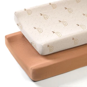 Muslin Changing Pad Covers: Baby Cotton Changing Table Covers - Soft Changing Pa - Picture 1 of 12