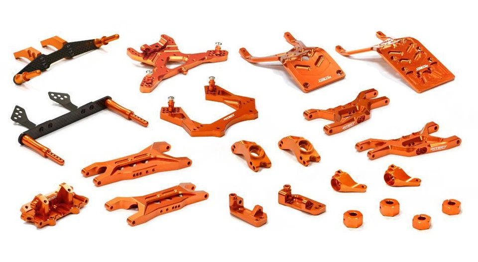 Billet Alloy Complete Orange Suspension Upgrade Kit for 1/10 Stampede 2WD Trucks - Image 1 of 1