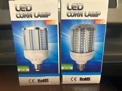 2 New 40W LED Corn light bulb lamps Energy Saving Bright Daylight 85-265V 6500K - Image 1 of 2