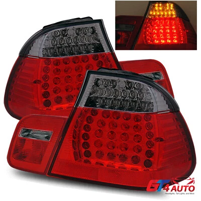 Par de luces traseras LED COMPLETAS BMW E46 2002 2003 2004 2005 serie 3 sedán rojo humo Foto 1 de 2