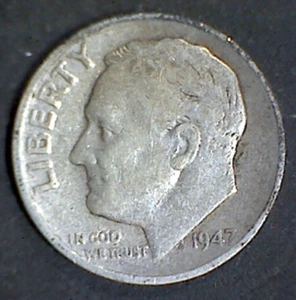 1947 S Roosevelt Silber Groschen Lot A - Bild 1 von 2