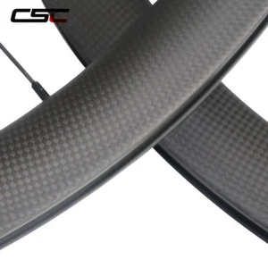 Carbon Scheibenräder Clincher schlauchlos Cyclocross Radsatz keine Bremse Spur U Form - Bild 1 von 5