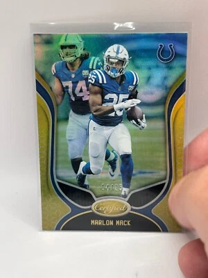 2020 Certified Mirror #29 Marlon Mack Yellow Gold  /25 Indianapolis Colts - Image 1 of 2