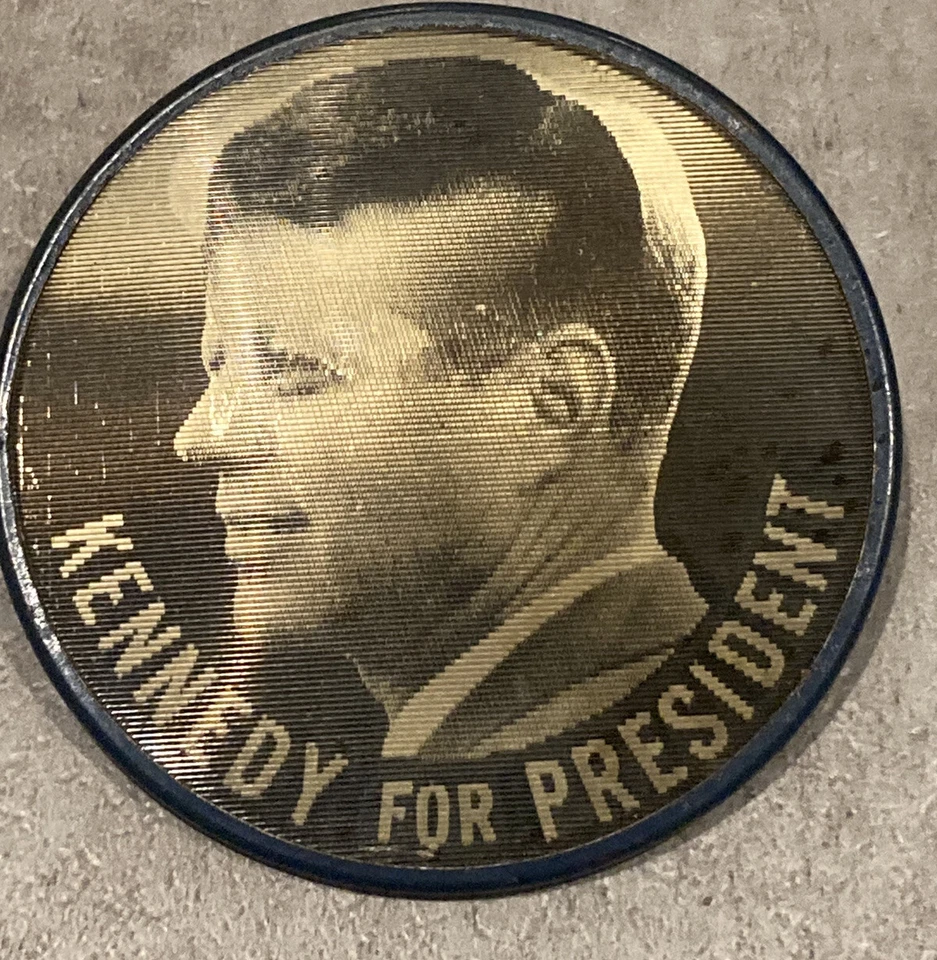 Botón de campaña holograma original JFK y John Swainson para MI Gov Foto 1 de 1