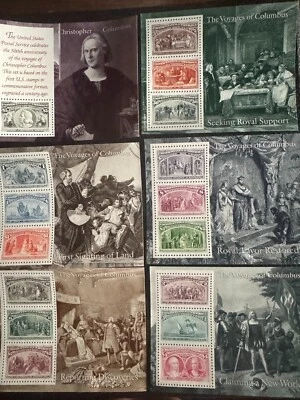 Scott #2624-2629 Columbian Souvenir Sheets (1992) - Image 1 of 4
