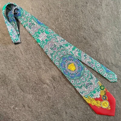 GIANNI VERSACE Corbata Seda Paisley con Estampado Medusa de F/W 1993/94 Foto 1 de 4