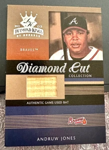2003 Donruss Diamond Kings Andruw Jones Diamond Cut #DC-99 Game Used Bat 046/500 - Picture 1 of 2