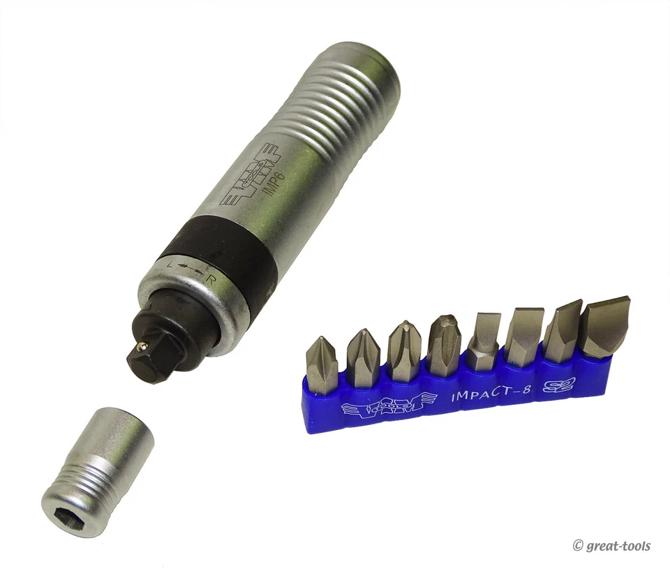 IMPACT DRIVER TOOL SET, 9-pc, hand tools – automotive impact hammer screwdriver - Image 1 of 1