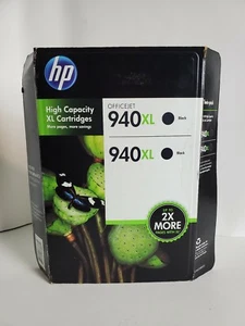 HP 940XL High Yield Original Ink Cartridge Twin 2-Pack Black  - Picture 1 of 2