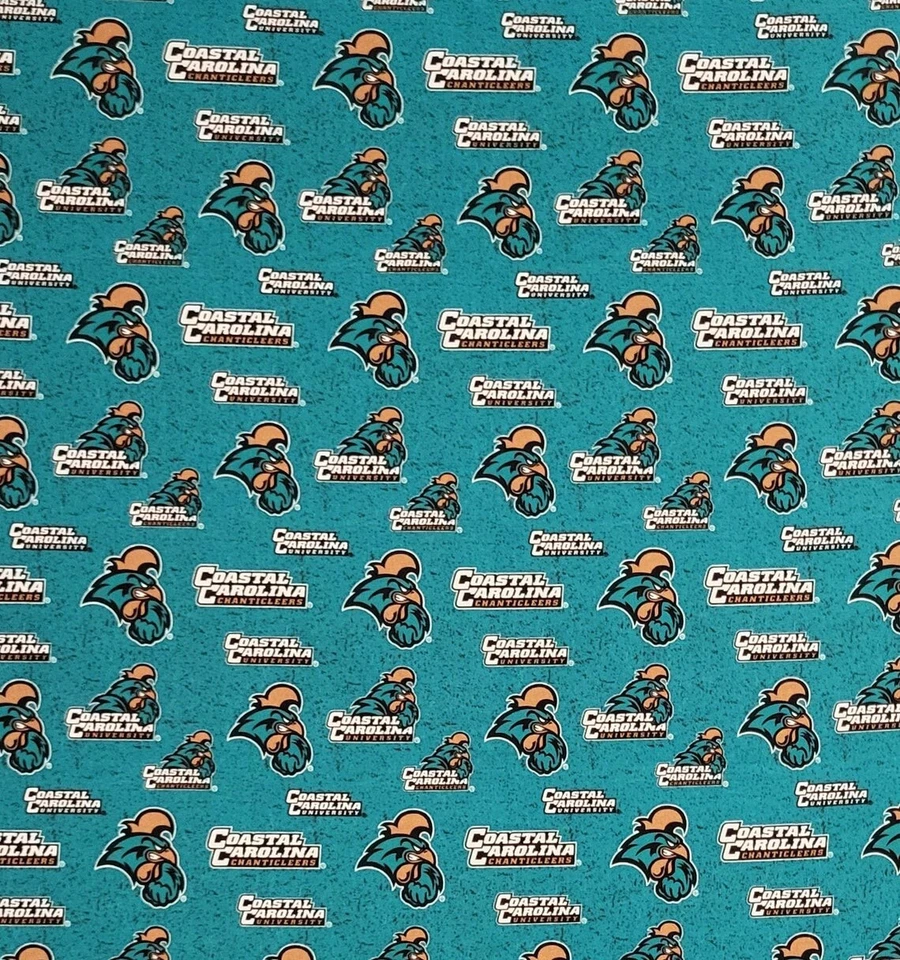 Хлопчатобумажная ткань NCAA Coastal Carolina Tone on Tone CCU-1178 в ярдах - Изображение 1 из 1