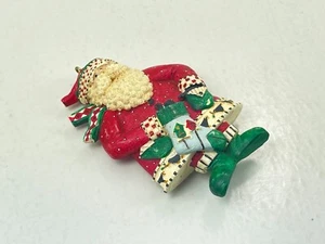 Vintage Folk Art Debbie Mumm Old Style Santa Claus Christmas Tree Ornament 4"T - Picture 1 of 4