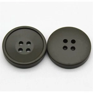 Dark Green Resin Buttons 6PCS 21mm 4-Hole Round Coat Buttons for Sewing DIY - Picture 1 of 5