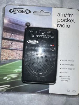 Jensen MR-80 AM/FM Pocket Radio Brand New Sealed - Image 1 of 2