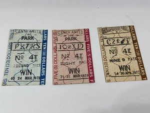 Hollywood Park Horse Race Ticket & Santa Anita  lot of (3) - Picture 1 of 2