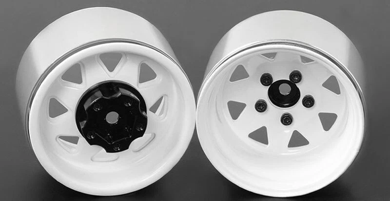 RC4WD 5-Loch Tiefbett-Felgen, Stahl 1.9 Beadlock für Crawler, weiß - RC4ZW0242 - Bild 1 von 4