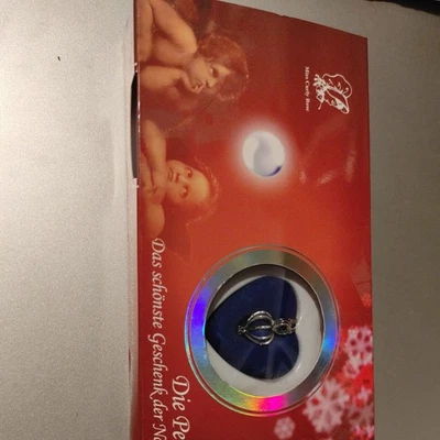 m.curly  Schutzengel Wunschperle Muschel Perle m. Kette Halskette Engel-Anhänger - Bild 1 von 3