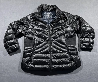 a.n.a A New Approach Chaqueta Mujer 2XL Negro Cremallera Completa Abajo Abrigo Abombado Embalable Foto 1 de 4