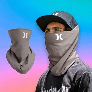 Hurley Multi-Functional Seamless 8 Ways Wear Gaiter Face Mask Scarf Beanie Grey - Picture 1 of 12