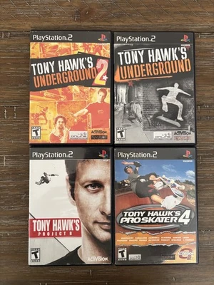 Tony Hawk Lot of 4 Games PS2 CIB Black Label *Tested* - Image 1 of 4