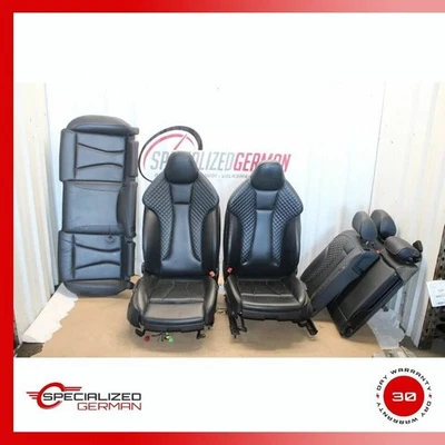 2015-2018 Audi S3 Sport Front & Rear Seat Cushion Set Leather Stitched Black OEM Foto 1 de 4