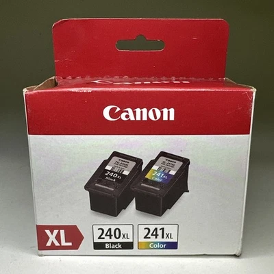 Genuine Canon PG-240 XL Black & CL-241 XL Color Ink Cartridge Value Pack NEW - Image 1 of 4
