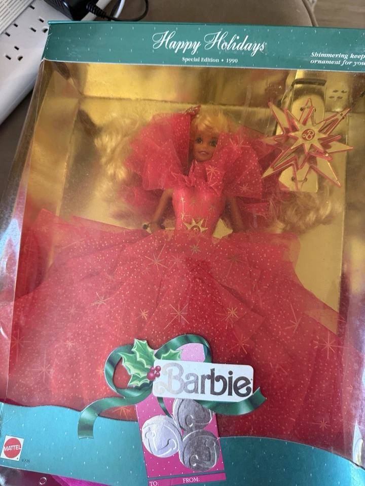 Barbie vintage Happy Holidays edición especial 1990 Navidad #4098 Mattel Foto 1 de 3