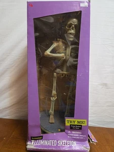Gemmy Talking Singing Animated Illuminated 19" Skeleton NIB NEW Damaged Box - Picture 1 of 6
