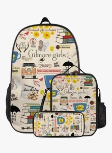 Juego de mochila impresa de 3 piezas con bolsa de almuerzo aislante y estuche para lápices - 600D Li... - Imagen 1 de 9