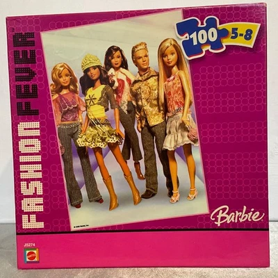 2006 Barbie Fashion  Fever 100 Piece Puzzle UNSEALED BUT COMPLETE - Image 1 of 4