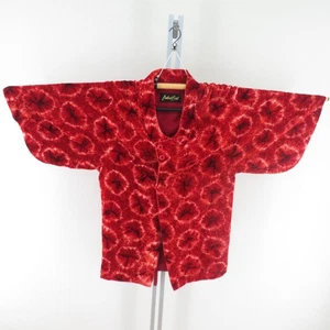 Kimono Mantel Samtmantel Rot 32,3inch Made in Japan Damen - Bild 1 von 11