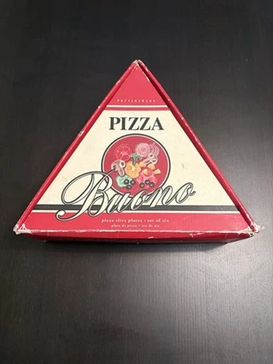 6 platos de gres triangulares rebanadas de pizza Pottery Barn Buono de 10" con caja usados Foto 1 de 3