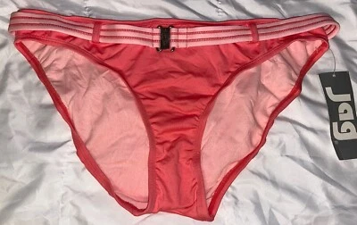 Nuevo con etiquetas Traje de baño retro Jag con cinturón Parte inferior de bikini XL coral (C11) Foto 1 de 2