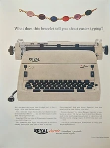 1956 vintage Royal typewriter Print Ad. Tan Typewriter Royal Portable Advertisem - Picture 1 of 1