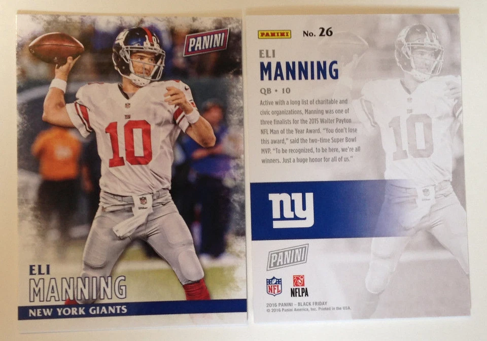 2016 Panini Black Friday Promotion Base ELI MANNING Giants/Ole Miss #26 - Image 1 of 1