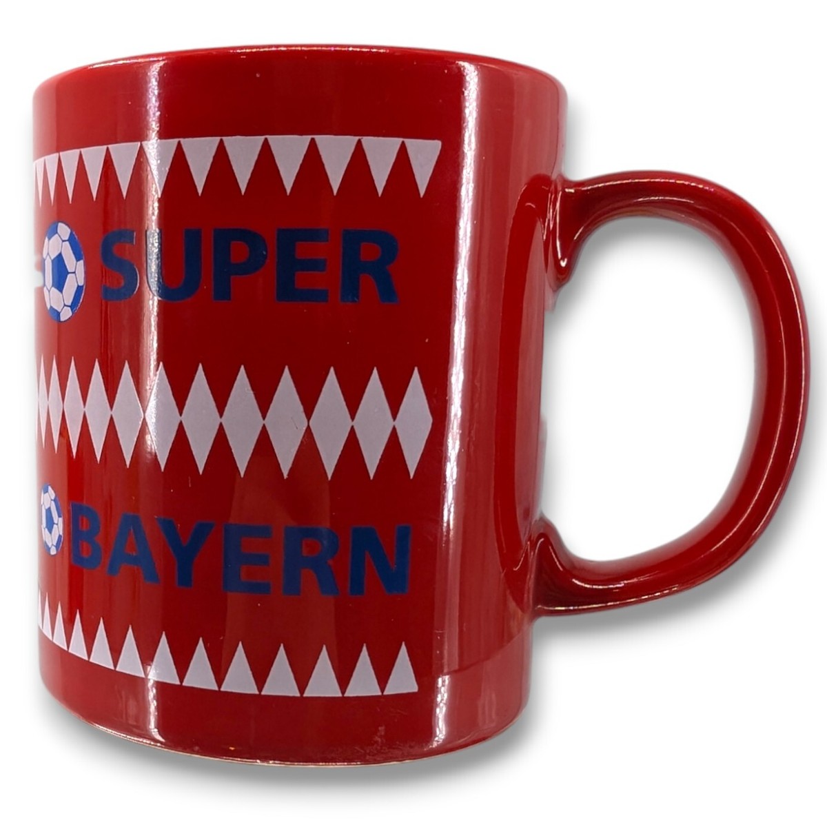 FC Bayern München Tasse Mit Streifen - 0,3l Keramik Becher Mit Club-Logo