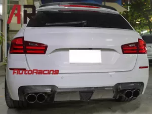 DP Type Carbon Fiber Rear Bumper Diffuser For 2012-2015 BMW F10 5-Series M5 Only - Foto 1 di 3