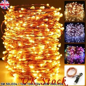 10M 20M 30M LED String Lights Waterproof Copper Wire Fairy Outdoor Garden Decor - Picture 1 of 14