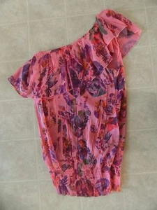 Orange USA - Multi One Shoulder Top Women's Junior Large - Picture 1 of 3