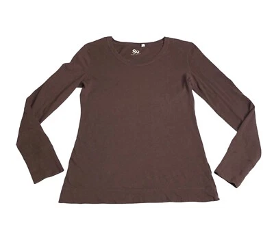 Pullover de Colección So Wear It Top Juniors L Marrón Crew Bella Swan Y2K Manga Larga Foto 1 de 4