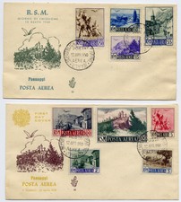 San Marino : FDC - Venetia Club : 1950 - n° 50 : Posta Aerea Paesaggi , 2 buste