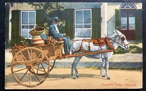 1921 Bermuda Picture Postcard Cover To Nottingham England Vegetable Dealer - Picture 1 of 2
