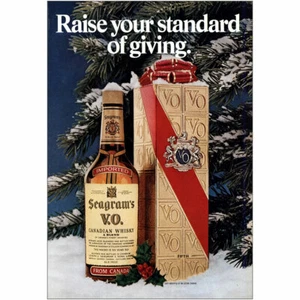 1975 Seagrams VO: Raise Your Standard of Giving Vintage Print Ad - Picture 1 of 1