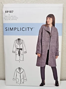 Simplicity Pattern S9187 Misses Jacket & Coats Size XXS-XXL - Picture 1 of 2