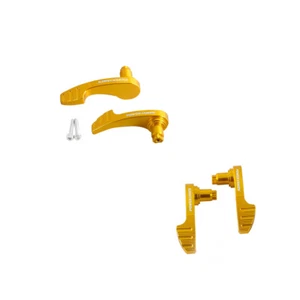 Gold Wider Saddlebags Lid Handle Kit Fits Harley 2014-2024 Touring FLHX FLTR FLH - Picture 1 of 5