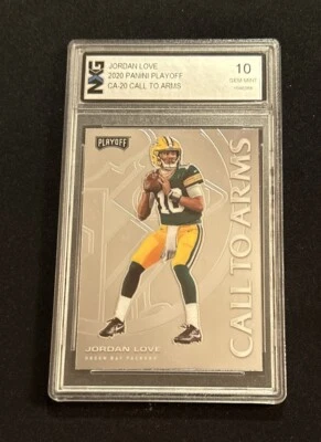 Jordan Love 2020 Playoff Call To Arms Chrome RC Graded NXG 10 Gem - Image 1 of 2